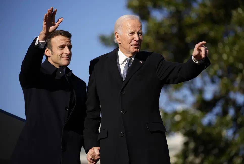 Biden welcomes Macron amid friction