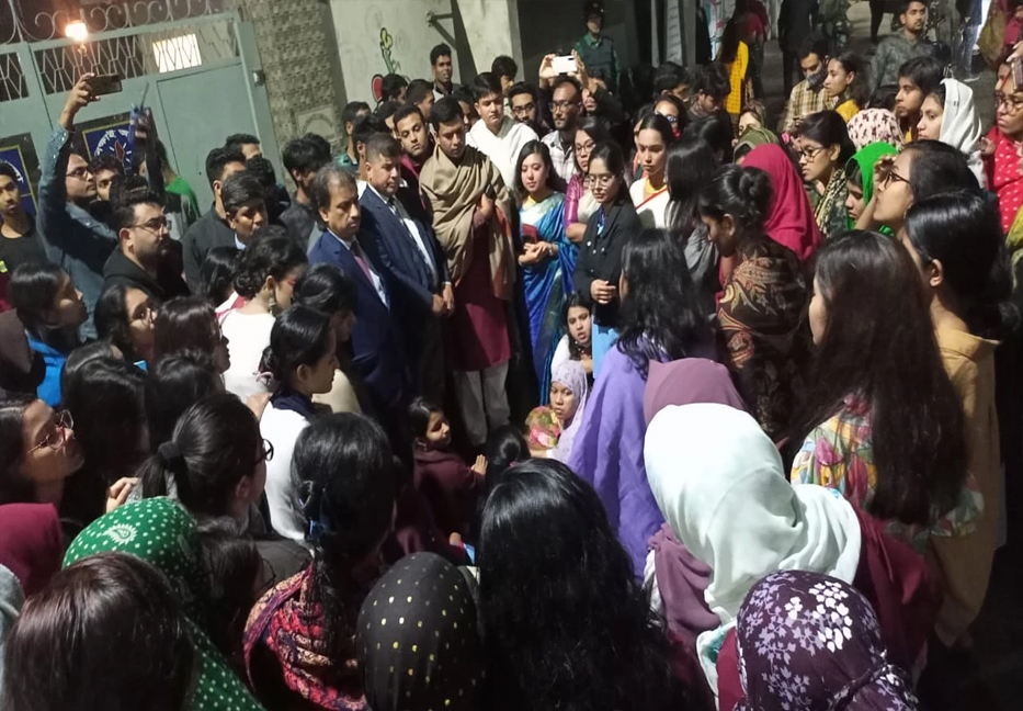 DU students stage protest demanding resignation of Maitree Hall provost