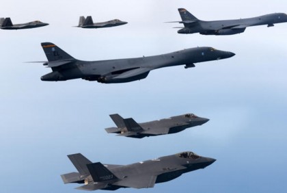 US, S. Korea hold air drills as N. Korea warns of 'all-out showdown'