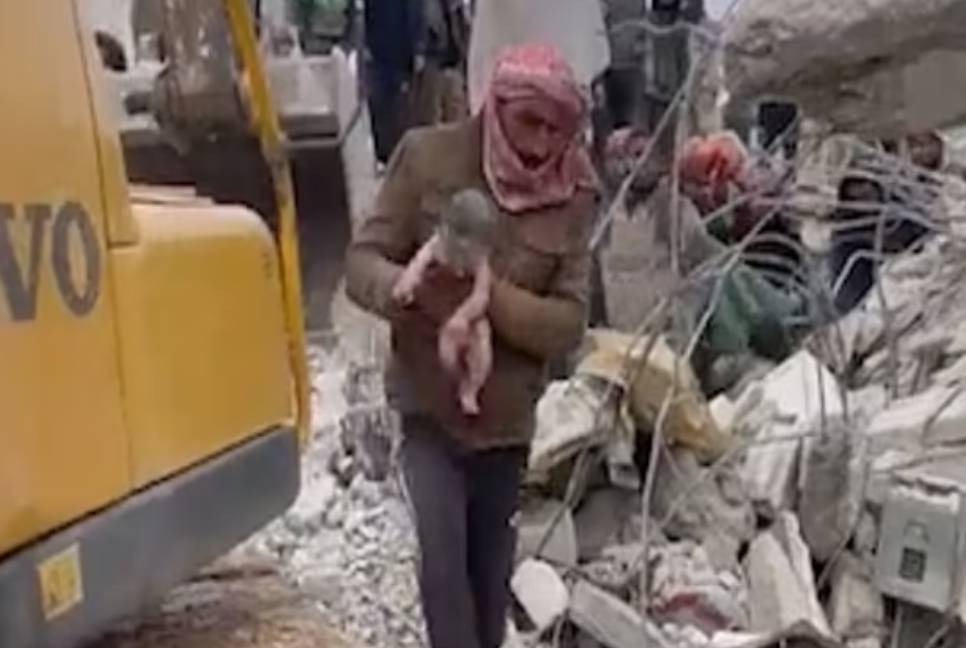 Syrian woman gives birth while buried under quake rubble