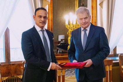 Bangladesh envoy shares priorities of government with Finland President