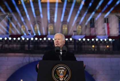 Biden vows Russia will never win Ukraine, as Putin fights on