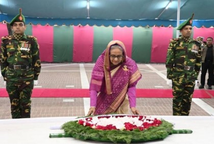 PM pays tribute to Bangabandhu  