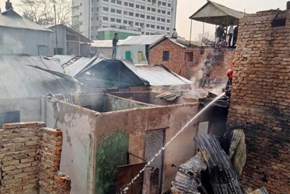 Mohakhali slum fire under control