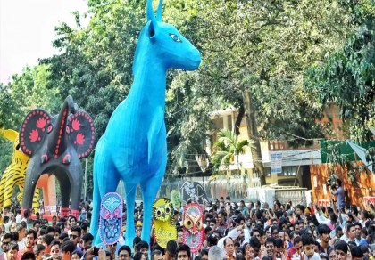 Pahela Baishakh ushered in with colorful Mangal Shobhajatra 