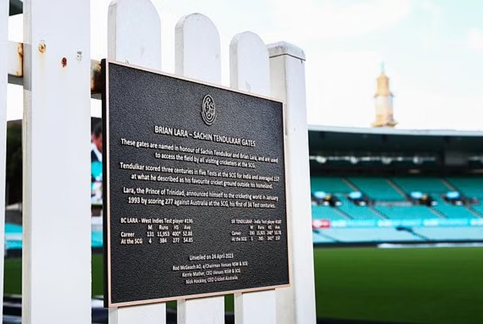 Tendulkar, Lara honoured with gates at Sydney Cricket Ground