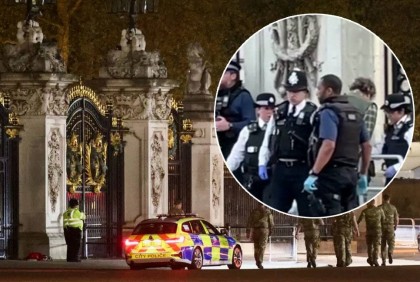 Man held outside Buckingham Palace