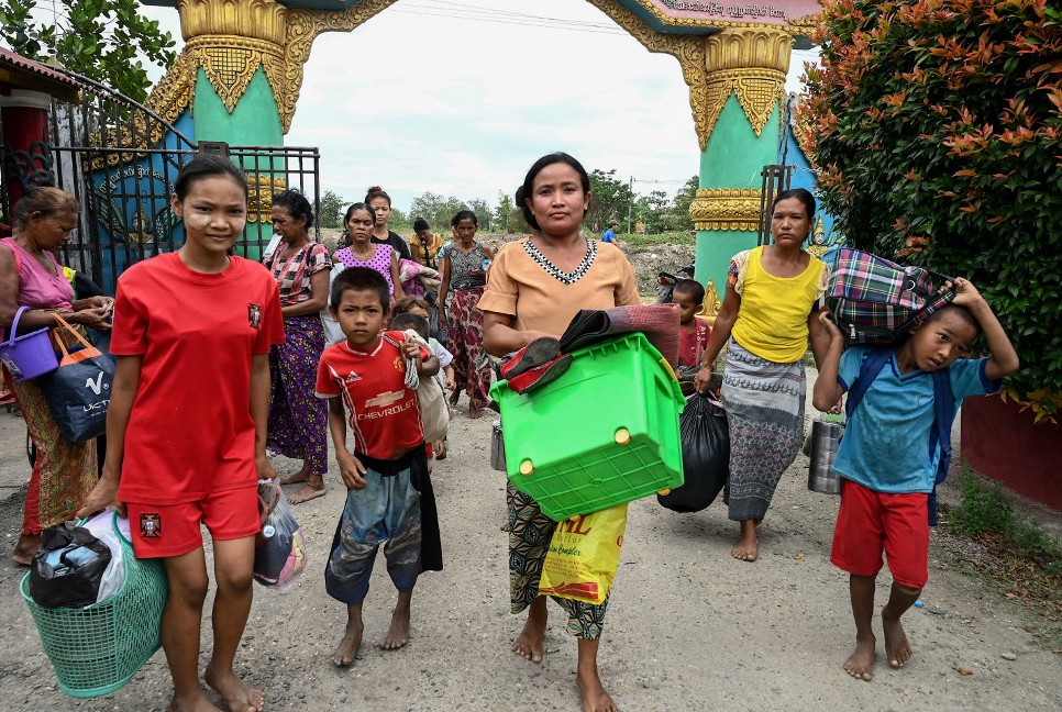 Families seek shelter in Myanmar as Cyclone Mocha approaches