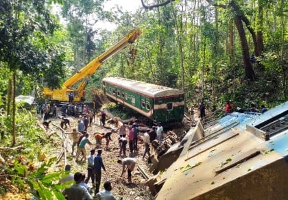 Train services on Sylhet route resume after 15 hours of derailment 