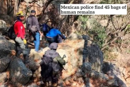 45 bags with human body parts found in Mexico