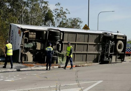 10 died, 25 injured as wedding bus overturned in Australia