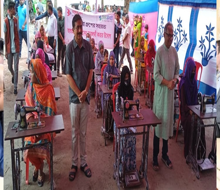 Bashundhara Group presents insolvent women with sewing machines in Dinajpur