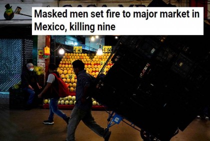 9 killed in Mexico market fire