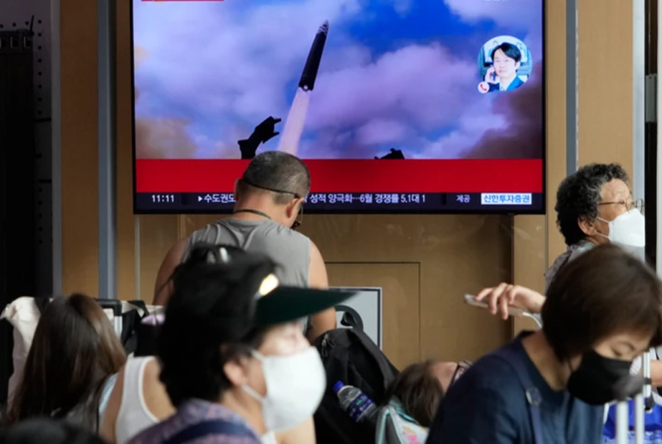 North Korea launches long-range missile toward sea after making threat over alleged US spy flights