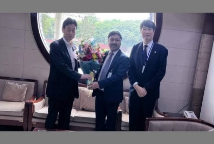 Japanese Minister Yasutoshi arrives in Dhaka