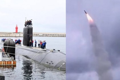 N Korea fires missiles after US submarine arrives in S Korea