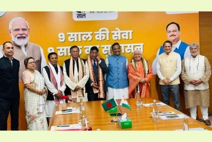 AL delegation meets BJP president, secretary