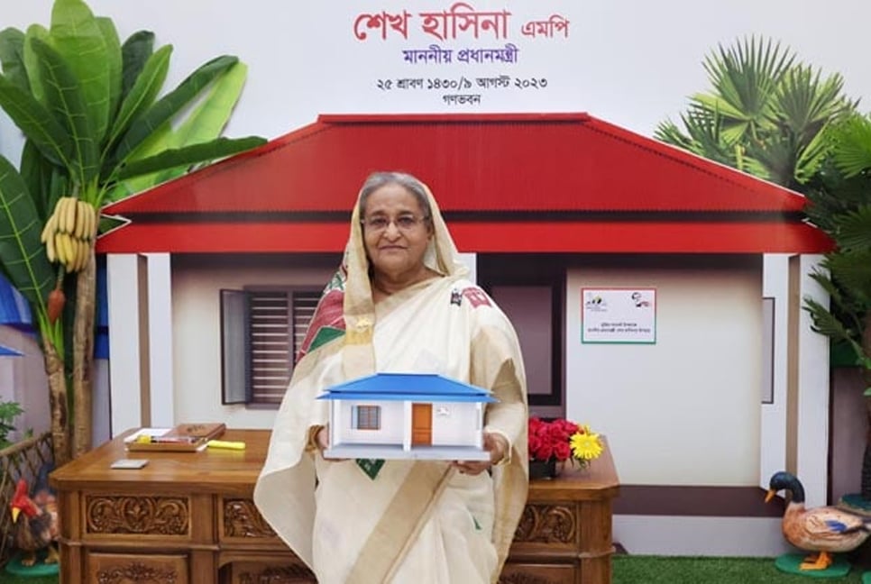 PM declares 12 districts, 123 upazilas free of homeless people