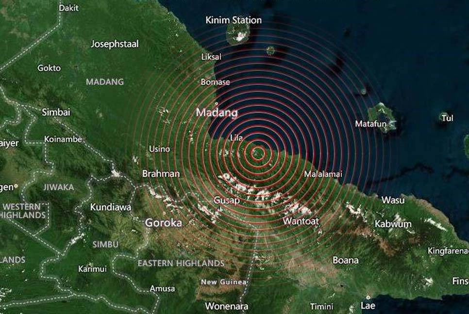 Magnitude 6.7 quake hits Papua New Guinea