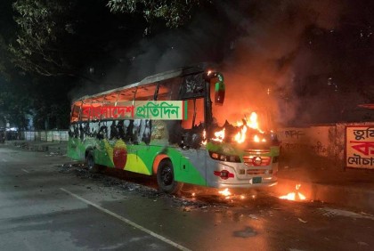Two buses torched in capital  