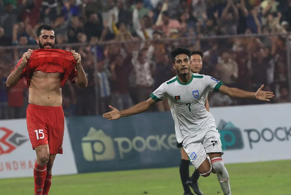 Morsalin’s goal helps Bangladesh hold Lebanon to 1-1 draw