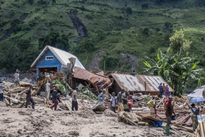 Floods in a central province in Congo kill at least 22 people