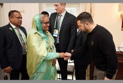 Zelenskyy thanks Sheikh Hasina for supporting Ukraine