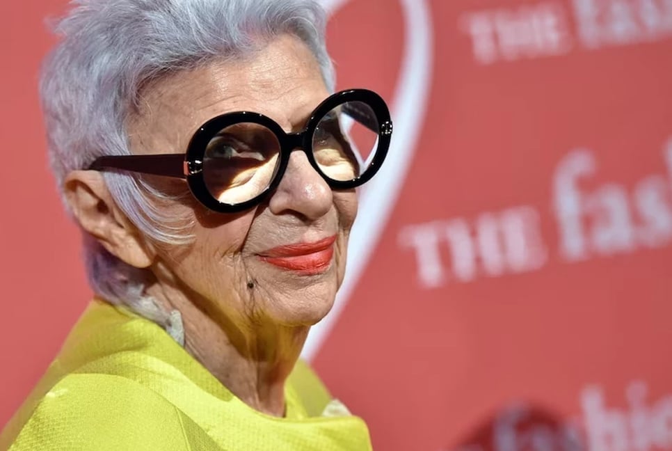 Iris Apfel, fashion icon known for her eye-catching style, dies at 102