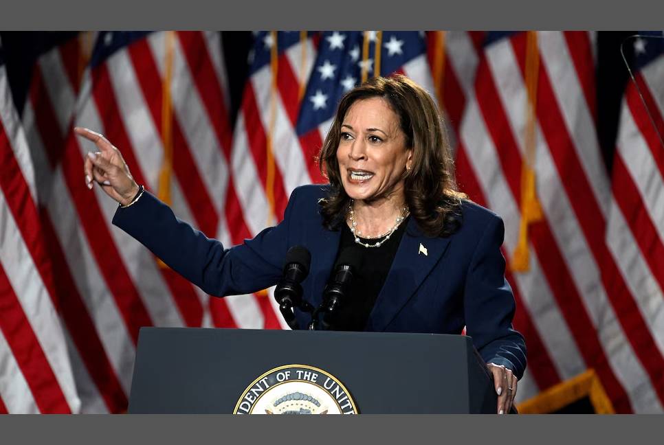 Kamala Harris slams Trump at first rally