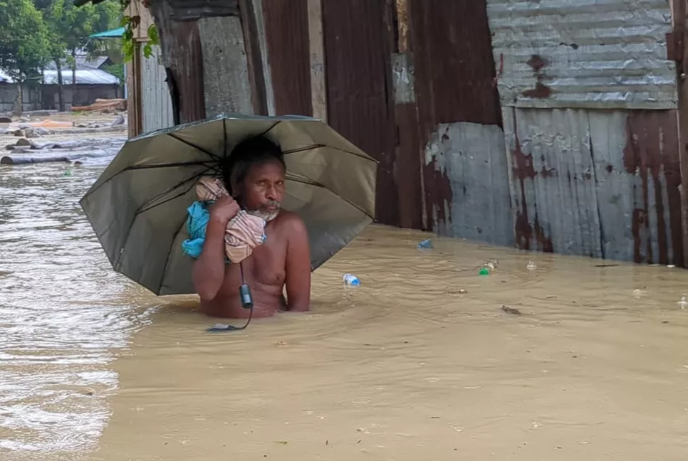 Rains, upstream water inundate low-lying areas of Khagrachhari