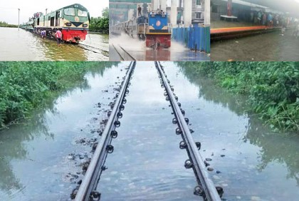 Flash flood: Train services from Ctg suspended