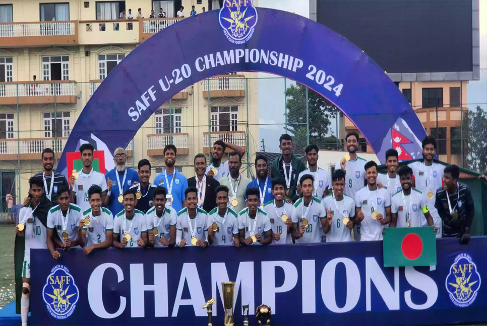 Govt to give reception to SAFF U-20 champions Bangladesh team 