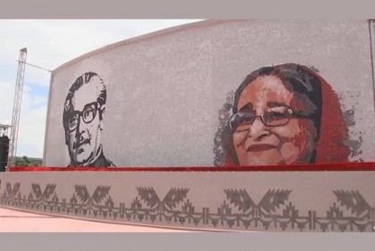 Tk117cr spent on Sheikh Mujib-Hasina murals of Padma Bridge