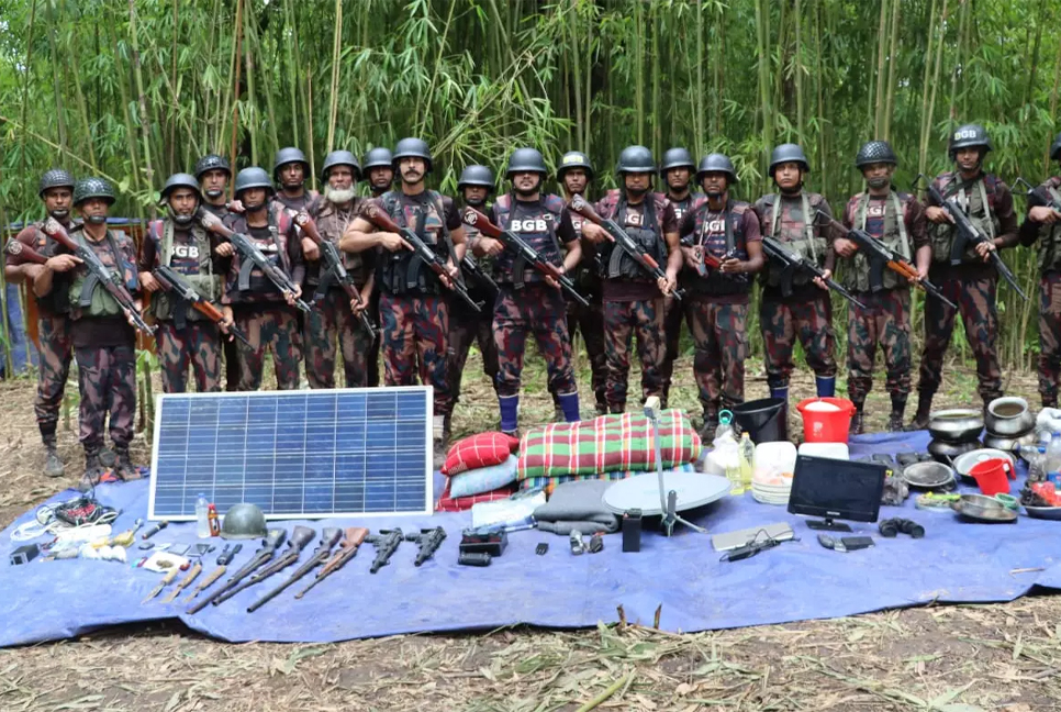 BGB busts insurgent den, recovers huge arms, and ammos in Bandarban