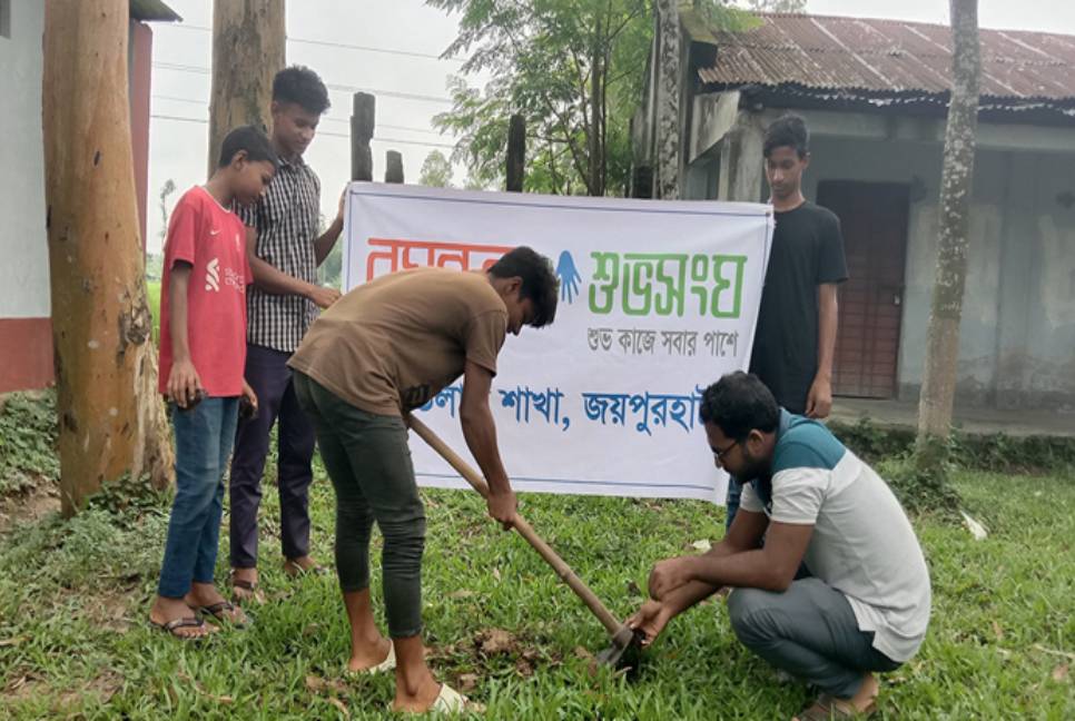 Bashundhara Shuvosangho initiates palm seed sowing in Joypurhat
