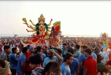 Durga Puja ends with immersion of idols