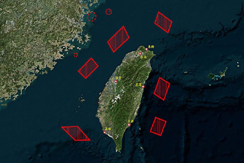 China holds large naval and air force exercises around Taiwan