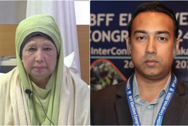 Tabith Awal, newly elected BFF President, meets Begum Zia