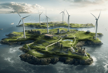 World's first green energy island sails into cost storm