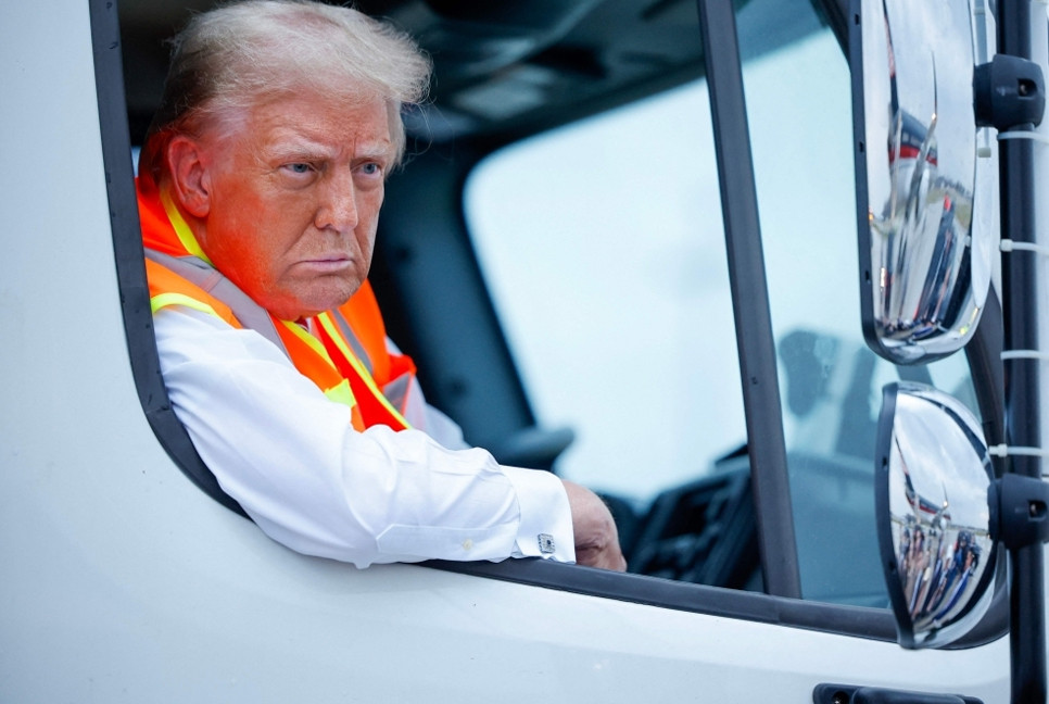 Trump rides garbage truck following Biden’s ‘Garbage’ remark