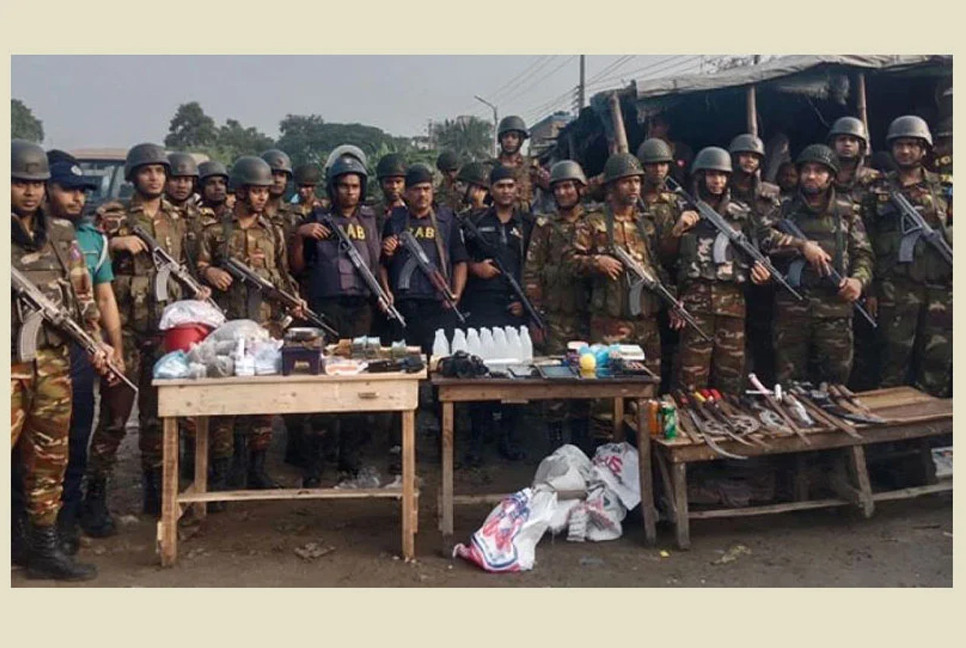 Joint forces raid Keranitek slum, seizing large quantity of drugs and cash