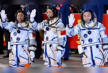 Chinese space station crew returns after six months in orbit