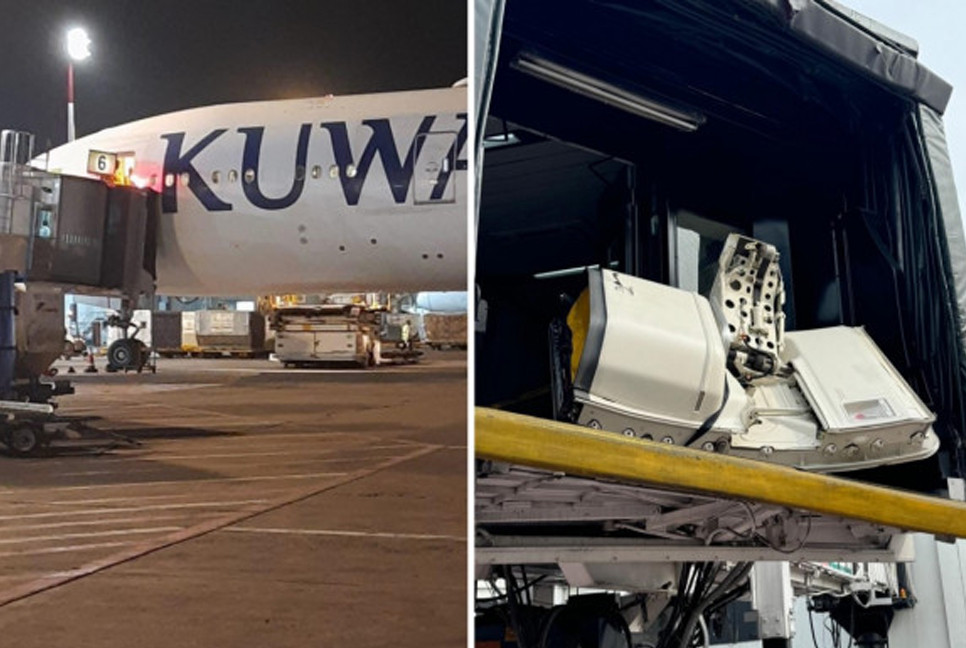 Boarding bridge collapse at Dhaka airport damages Kuwait Airways aircraft