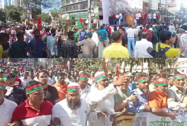 BNP activists gather in Nayapaltan for Revolution Solidarity Day rally