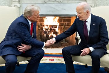 'Welcome back': Trump, Biden shake hands in White House