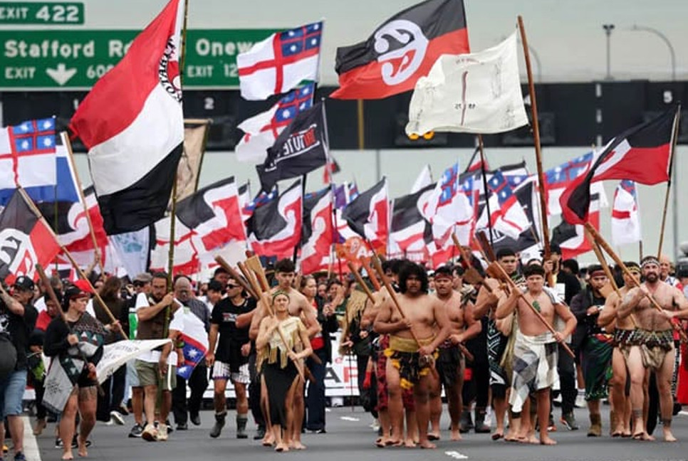 Tens of thousands march in New Zealand Maori rights protest