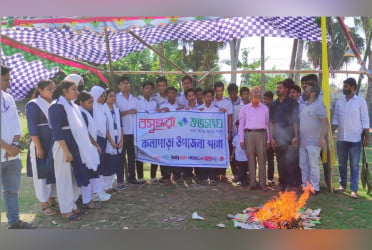 Shuvosangho launched campaign on soil fertility and polythene ban in Kalapara