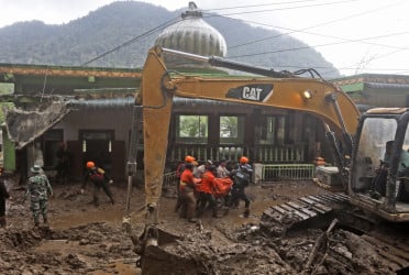 Landslide and flash floods hit Indonesia’s Sumatra island, leaving 16 dead and 6 missing