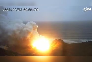 Japanese rocket engine explodes during a test, no injuries are reported