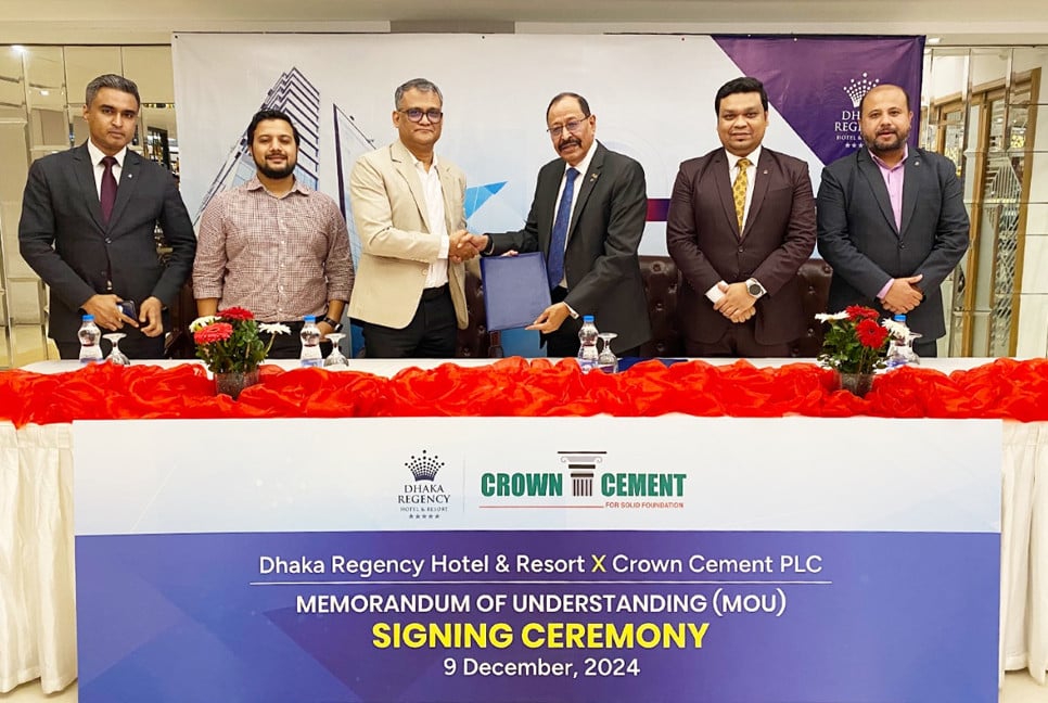 Dhaka Regency signs MoU with Crown Cement